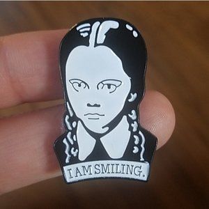 *2 for $13* Wednesday Addams I'm Smiling Enamel Pin